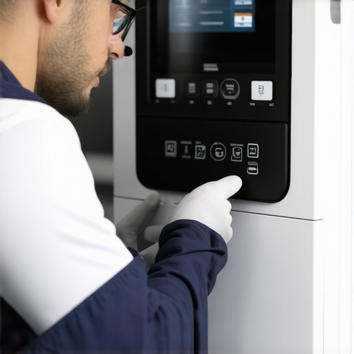 Technician utilizing advanced diagnostic tools for appliance repair