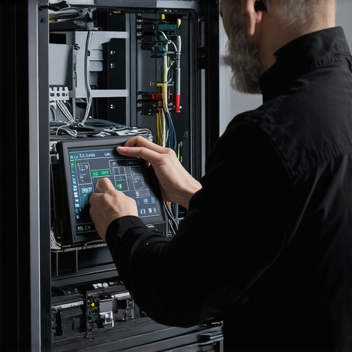 Technician performing precise diagnostics on appliance with advanced tools
