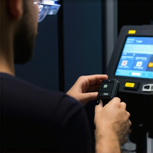Technician performing advanced diagnostics on home appliance