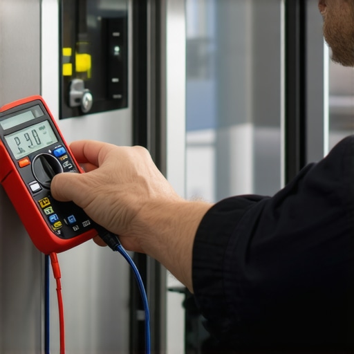 Individual inspecting appliances with specialized diagnostic tools