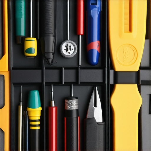 Organized toolbox containing multimeter, screwdrivers, pliers, and torque wrench ready for appliance repairs.