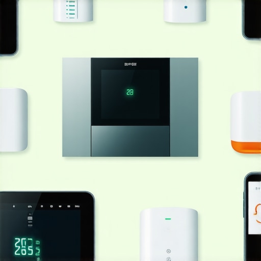 Smart Home Monitoring System for Appliances Illustration of connected appliances with smartphone alerts in a smart home