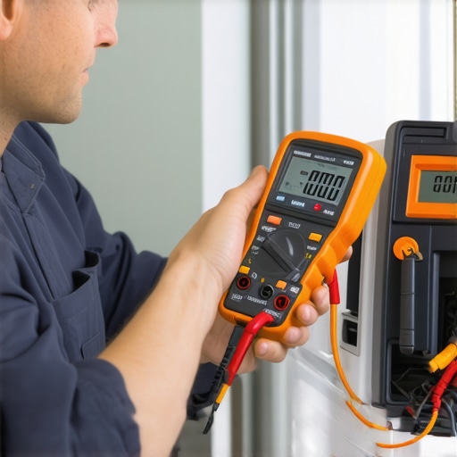 Expert using diagnostic tools for appliance care.