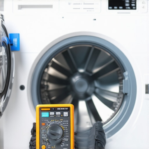 Person using a multimeter to check an appliance's wiring