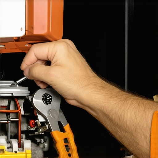 Technician checking compressor parts inside a refrigerator