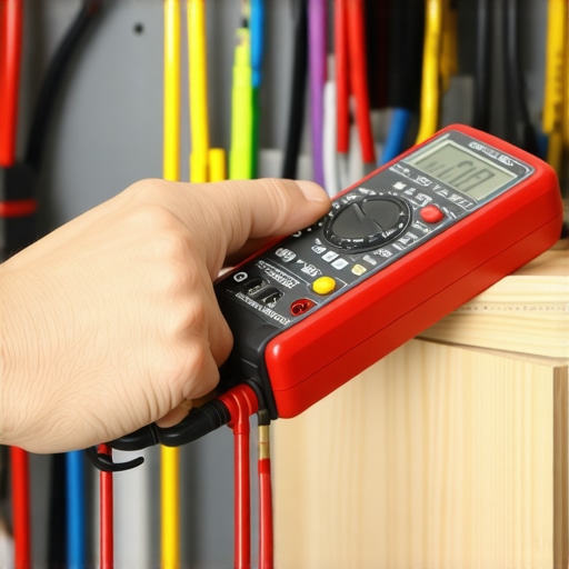 Technician testing appliance wiring with a multimeter to diagnose electrical issues.