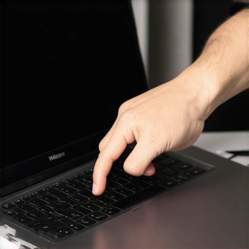 Person cleaning dust from laptop vents using compressed air can