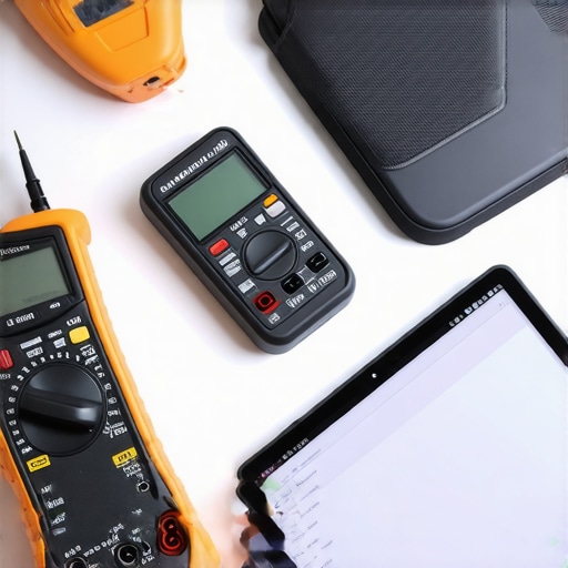 Professional appliance repair tools laid out on a workbench