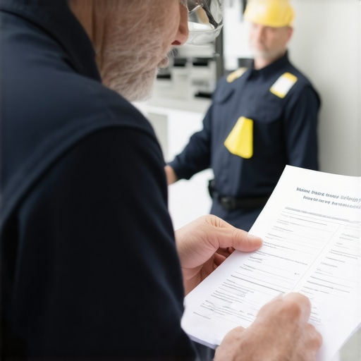 Person discussing appliance warranty transfer with a service technician