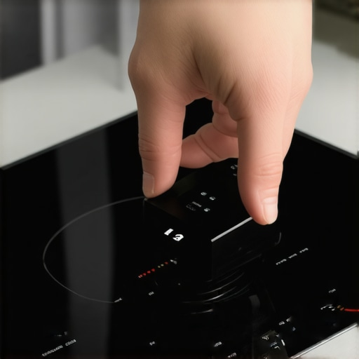 Person unplugging induction cooktop from power socket to reset