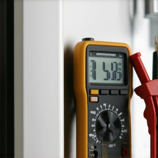 Technician using multimeter to test refrigerator relay
