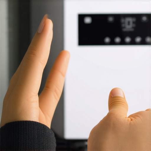 Person inputting appliance serial and model numbers on a warranty portal