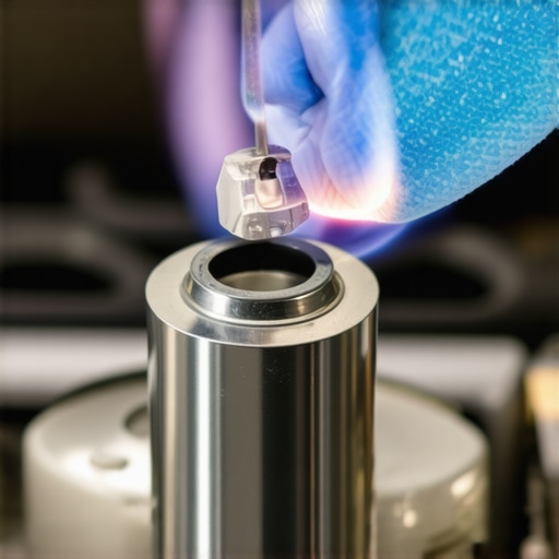 Technician carefully cleaning and inspecting stove igniter and burners for proper function