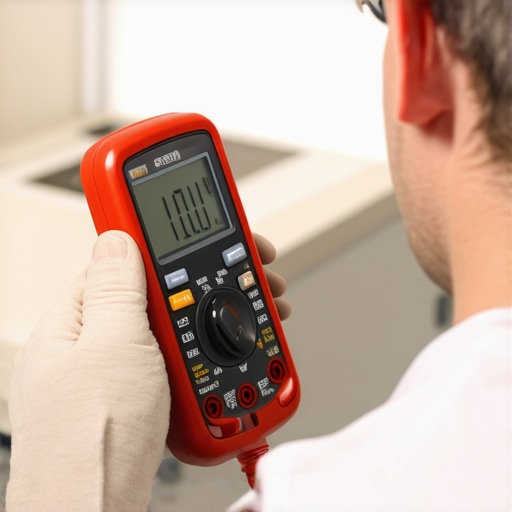 Essential tools for appliance maintenance Technician testing appliances with a multimeter and infrared thermometer