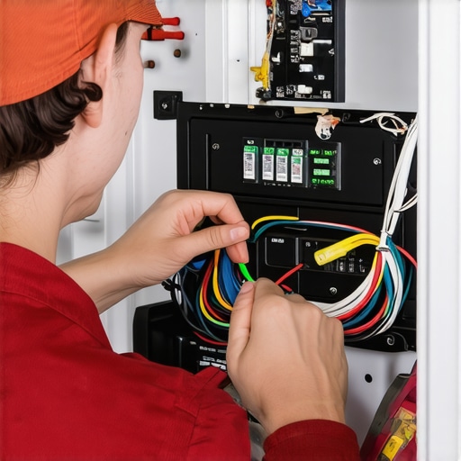 Technician checking the compressor relay inside a refrigerator