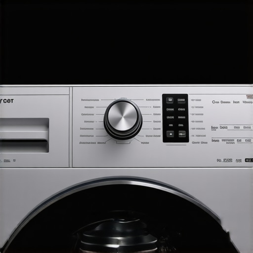 Close-up of a touchscreen control panel on a smart dryer showing energy-saving options.