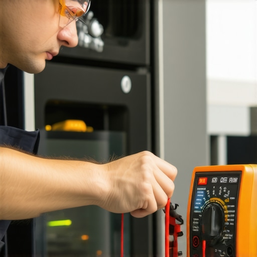 Tools for Long-Term Appliance Maintenance Technician using multimeter and thermometer to service appliances in a workshop