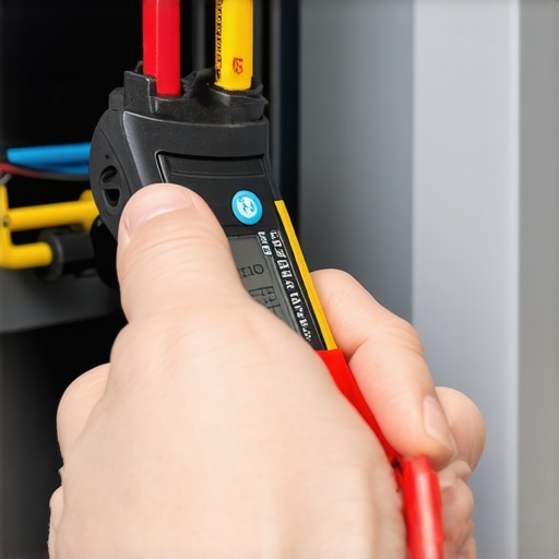 Using a Multimeter for Appliance Diagnosis Person testing appliance wiring with a digital multimeter