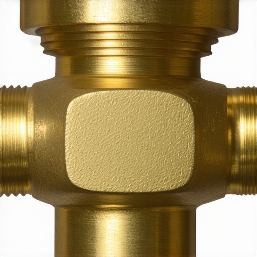 A close-up view of a high-quality brass gas flare fitting showing a smooth sealing surface.