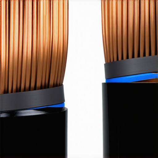 A side-by-side comparison showing the thickness difference between 10-gauge and 12-gauge electrical wires used for appliances.