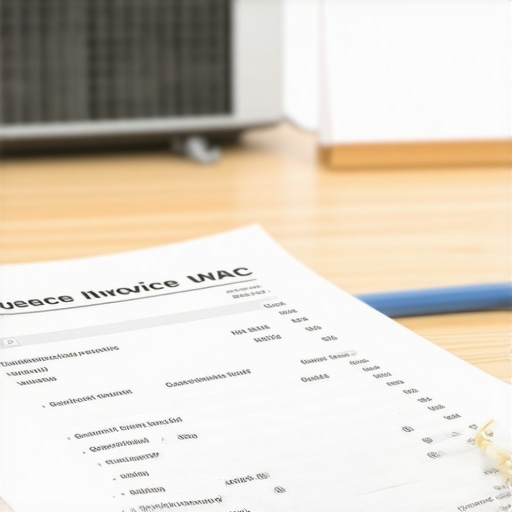 A close-up of a detailed service invoice showing diagnostic readings for a home heating system
