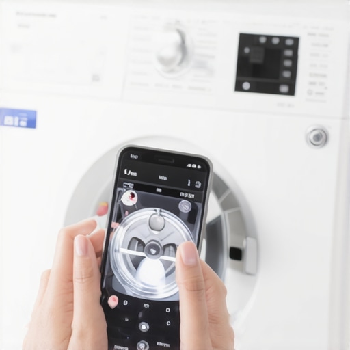 Close up of a level on a stackable washer for warranty documentation