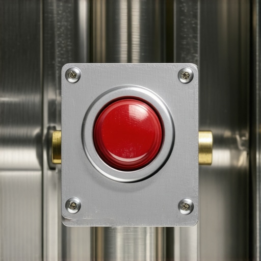 A close-up view of a thermal limit switch reset button on a dryer's heating element housing.