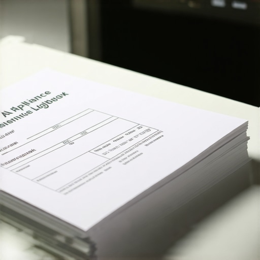 A detailed appliance maintenance folder and manual used for warranty claims.