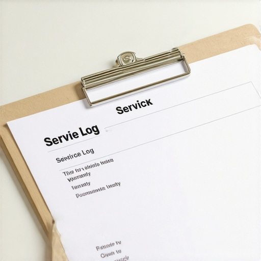 Professional service log and warranty documentation for home appliances