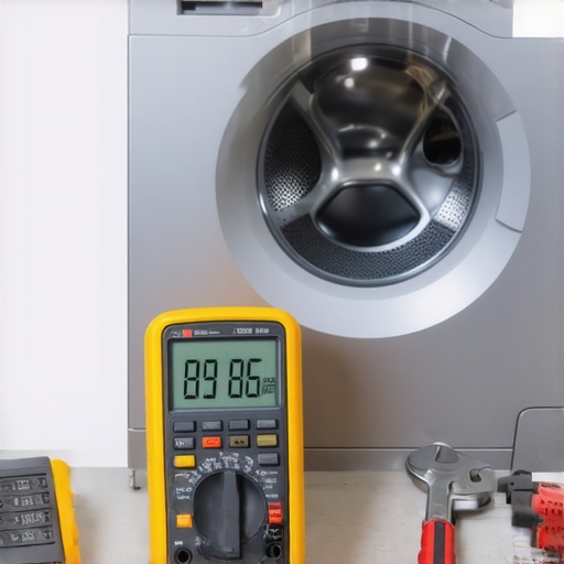 Digital multimeter and wrench for dryer and disposal repair
