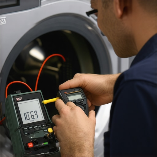 Technician performing advanced diagnostic on a circuit board to ensure proper repair.