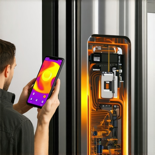 Using a thermal camera to document appliance heat signatures for warranty claims.