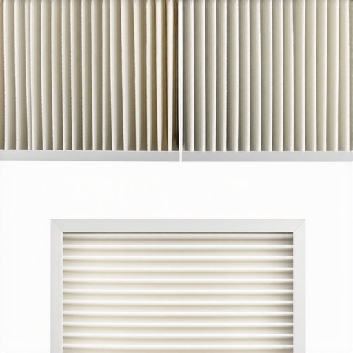 Close-up of high-efficiency air filter pleats showing potential airflow restriction