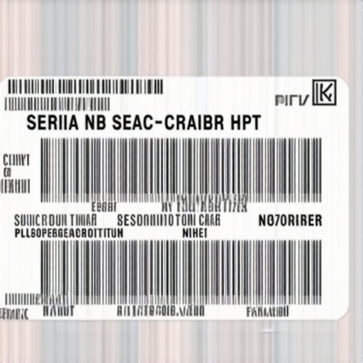 Close up of an appliance manufacturer label with model and serial number details