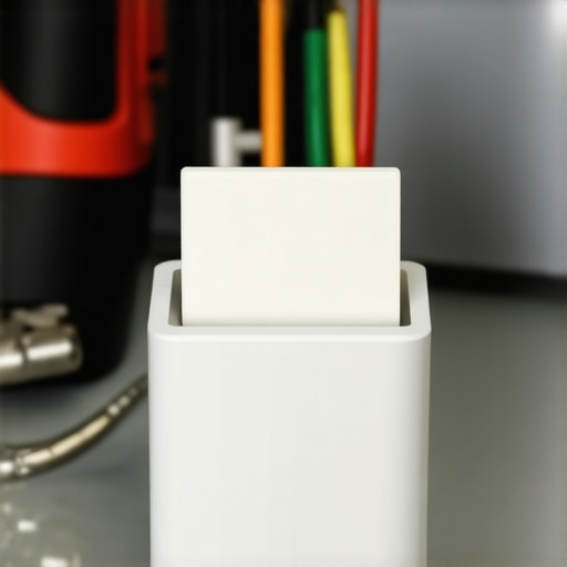 Close up of a thermal fuse on a dryer blower housing during a repair