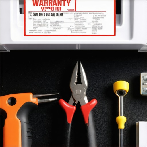 Close-up of an appliance warranty seal and repair tools highlighting the risks of DIY tampering.