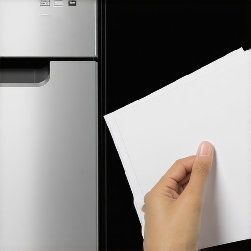 A homeowner holding a folder of service receipts to protect their appliance warranty coverage.