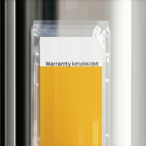 A person clipping a warranty receipt to an appliance for easy access during repairs.