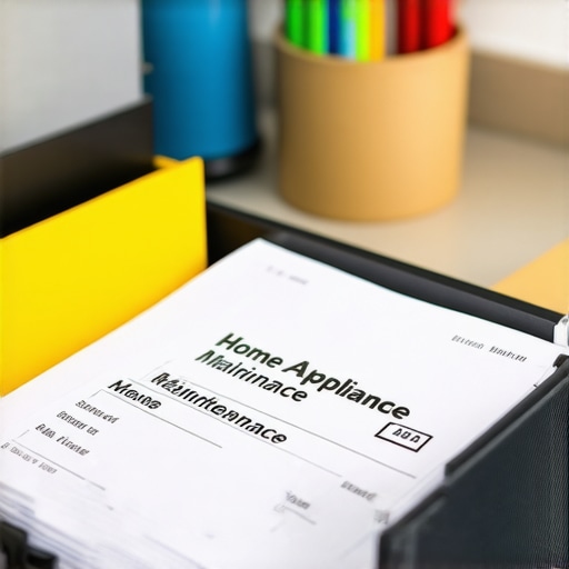 Organizing maintenance receipts for warranty success A folder containing appliance service receipts and warranty documents to prevent claim denials.