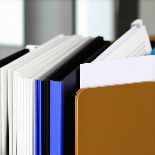 A folder with receipts and manuals for home appliances.