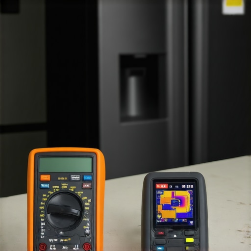 Digital multimeter and thermal camera for appliance maintenance