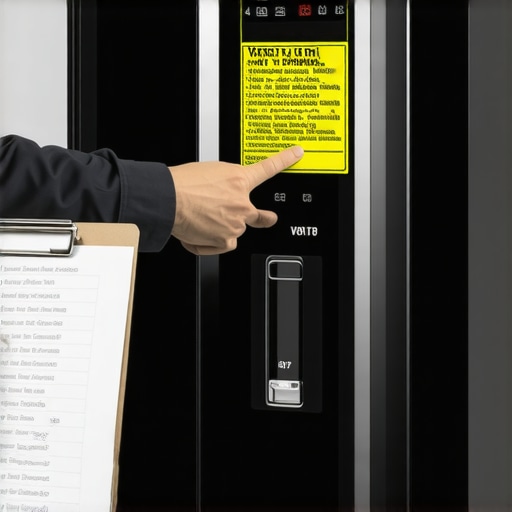 A technician verifying maintenance records to ensure appliance warranty validity.