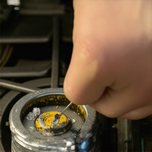 Cleaning gas stove burner ports to fix orange flame
