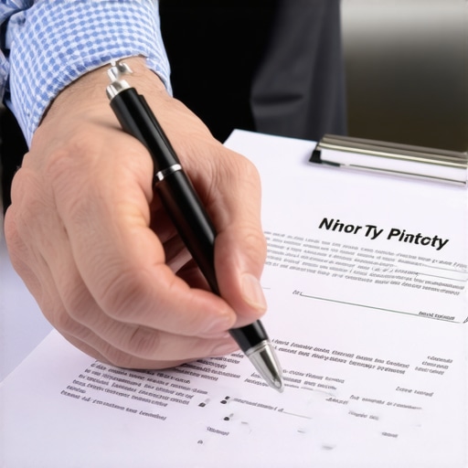Close up of a warranty document with a focus on terms and conditions