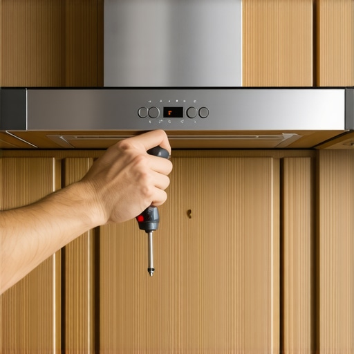Tightening range hood mounting screws