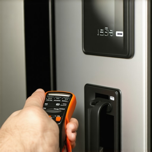 A technician checking the power output for a smart refrigerator to prevent control board failure.