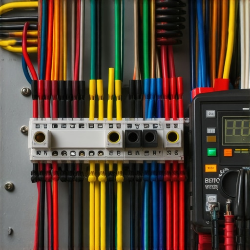 A technician checking the electrical terminals on a furnace control board to ensure proper smart thermostat power.