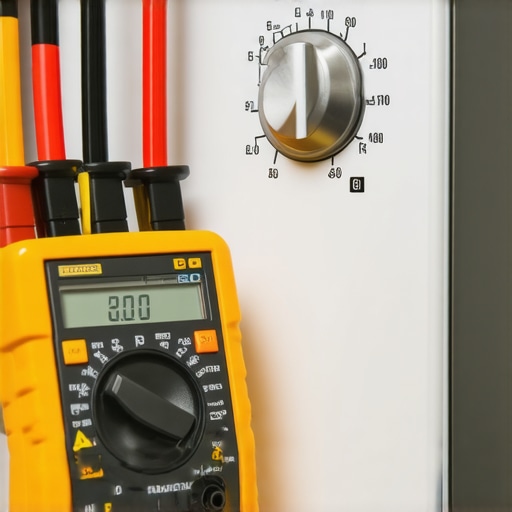 Testing Refrigerator Thermostat Continuity A technician using a multimeter to test a fridge thermostat for electrical continuity.
