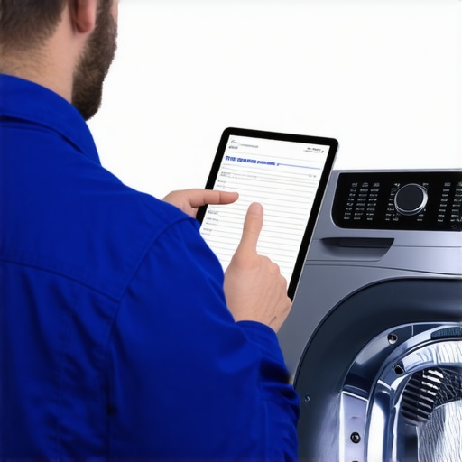 Technician explaining warranty clauses and appliance maintenance logs