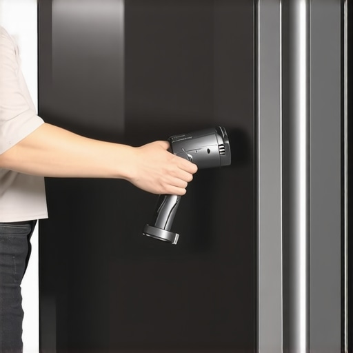 Close up of a hairdryer softening a rubber freezer gasket for better suction.